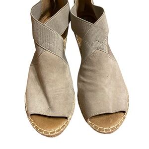 Gentle Souls Tan Espadrilles with Crossover Design